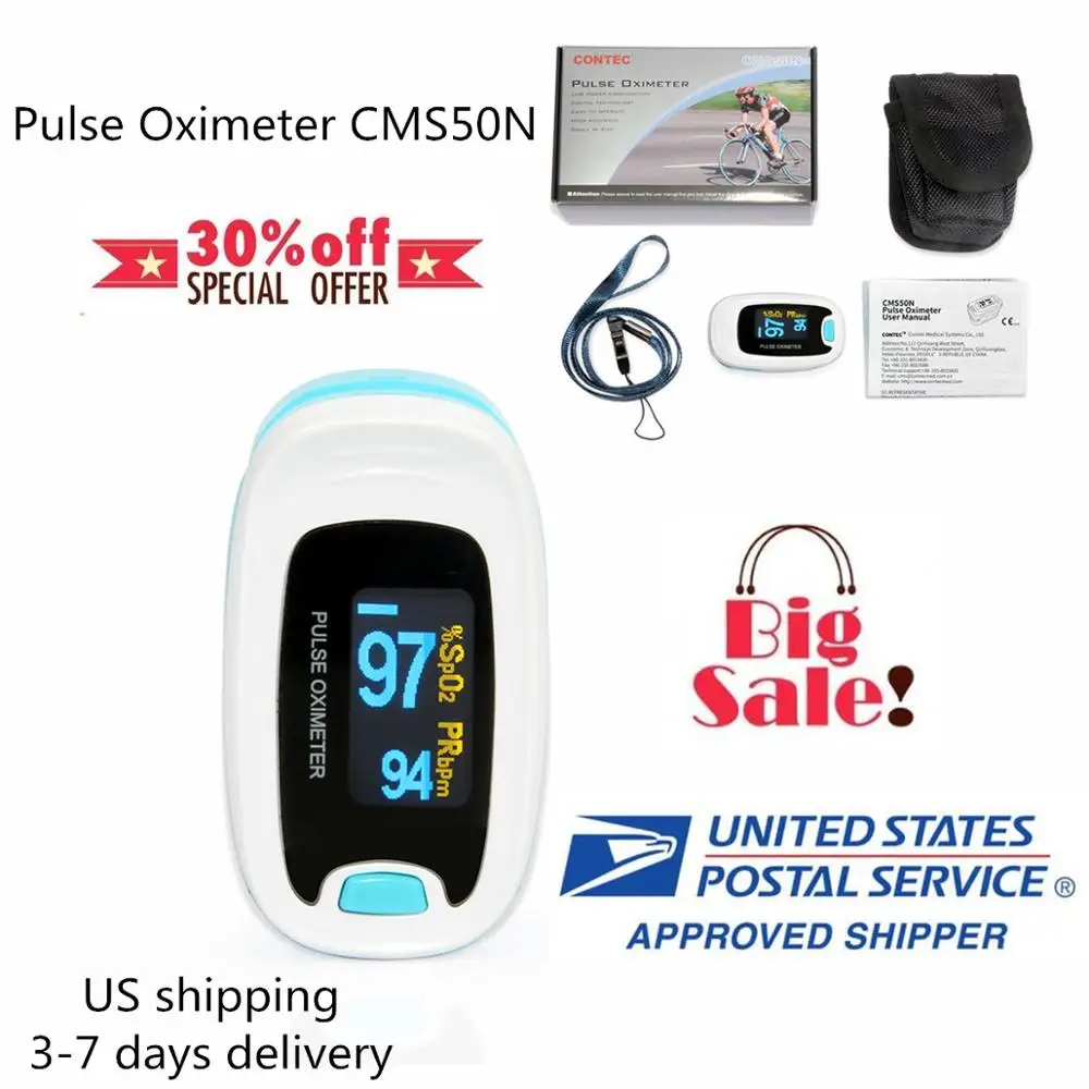 

CMS50N OLED HEART PULSE RATE SPO2 BLOOD OXYGEN SENSOR PATIENT MONITOR FINGER OXIMETER