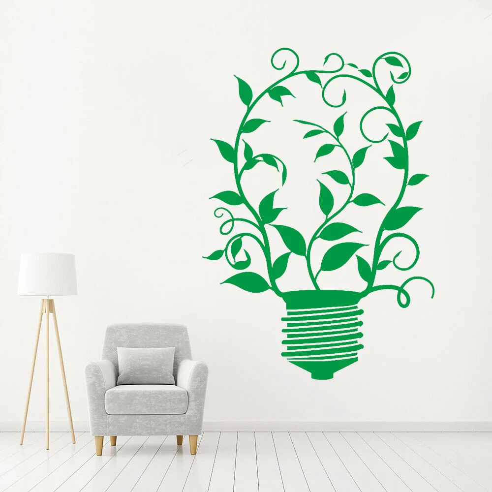 

Art Wall Decal Environmental Product Ecology Nature Green Vinyl Self-adhesive Wall Stickers Home Decor Living Room NurserY Z317
