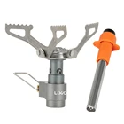 Газовая плита Lixada из титанового сплава, газовая горелка с импульсным зажиганием, плита для приготовления пищи, уличная плита, пьезоэлектрический воспламенитель