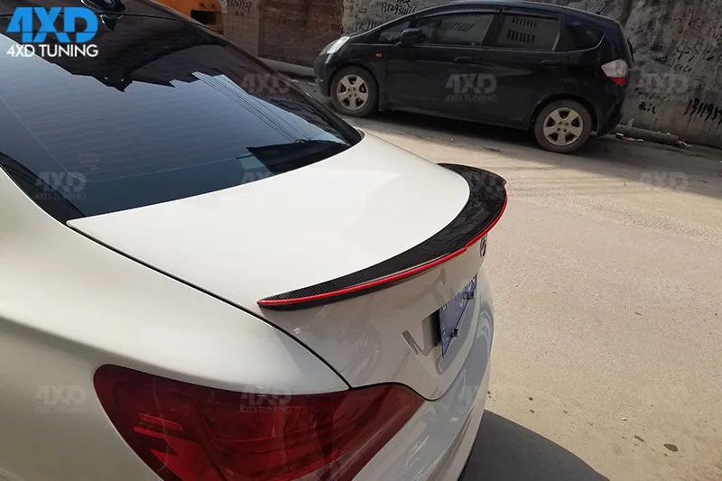 Для Mercedes CLA AMG C117 задний спойлер крыло с красной линией FD стиль 2013 W117 спойлер багажника из углеродного волокна