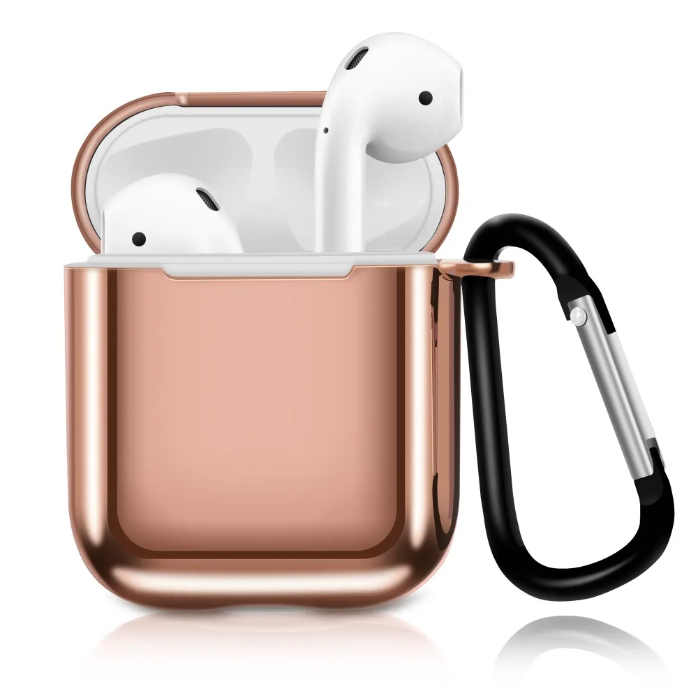 Чехол для наушников Airpods защитный чехол из ТПУ с гальваническим покрытием