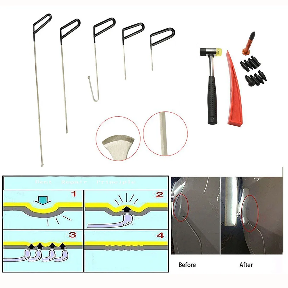 Инструменты для ремонта вмятин без покраски инструменты с молотком| |