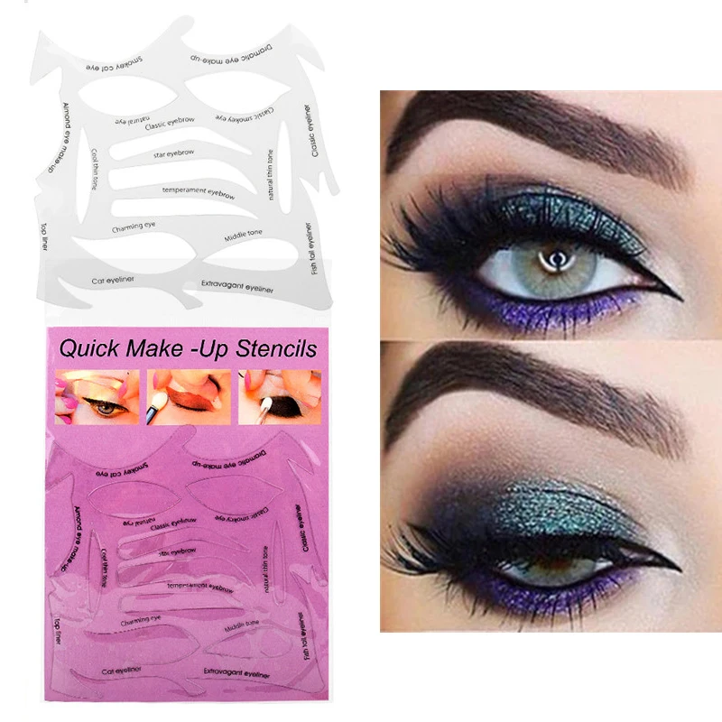 Шаблон для макияжа глаз тени век подводка инструмент карточка кошачьих Женская