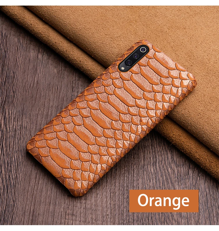 Orange Чехол для телефона для Xiaomi mi 8 9se 9T A1 A2 A3 lite Max 2 3 mi x 2s 3 Poco F1 питона текстура для Red mi Note 4 4X 4A для детей 5, 6, 7, 8 Pro Чехол - Цвет: Orange