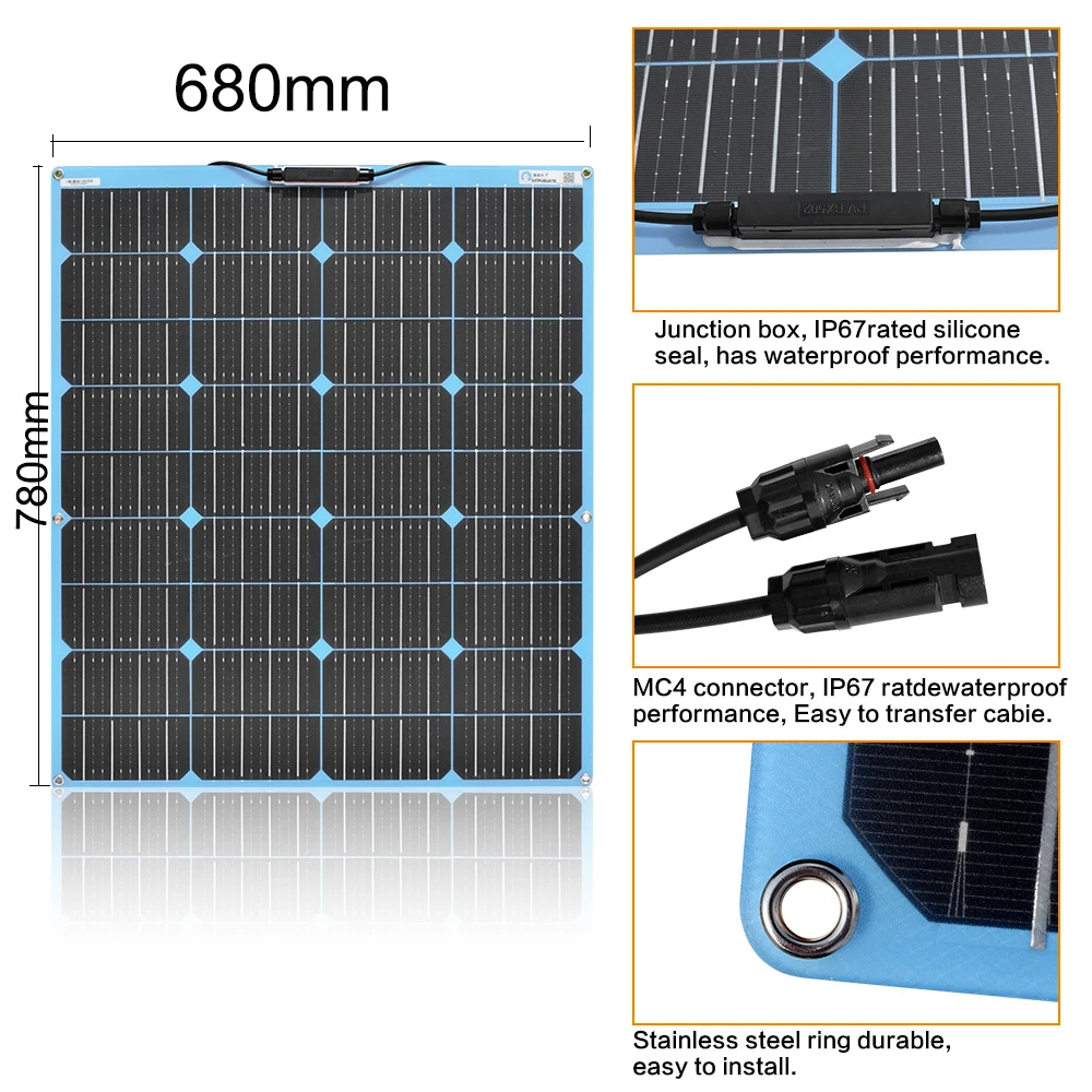 Новая гибкая солнечная панель 150 Вт 12 в 18 зарядное устройство портативная батарея