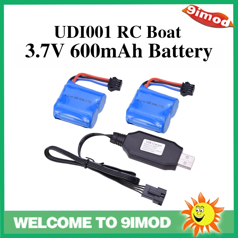 2шт 3 7 V 600Mah литий ионный аккумулятор с 4P вилкой/USB зарядным устройством для UDI001 2 4G