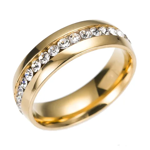 Кольцо из нержавеющей стали 316L, кольца с кристаллами для женщин, кольцо с фианитом, модные ювелирные изделия для помолвки, подарки, оптовая продажа