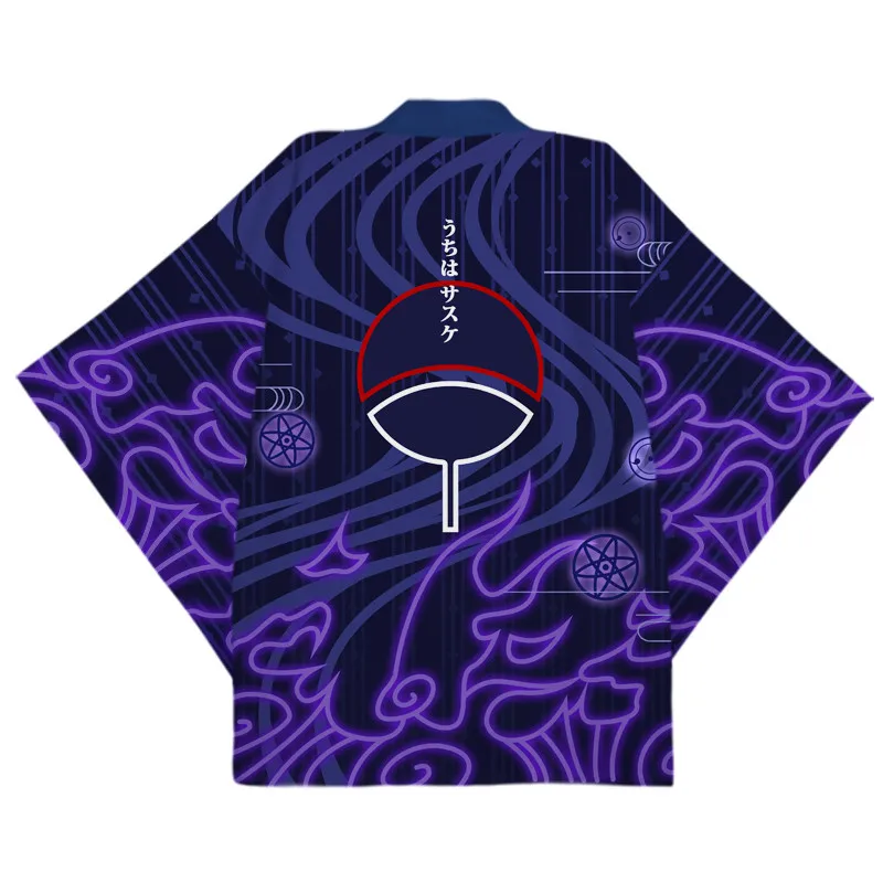 Кимоно Наруто Akatsuki Косплей костюмы ootuki Hagoromo пальто Uchiha Sasuke Солнцезащитная одежда