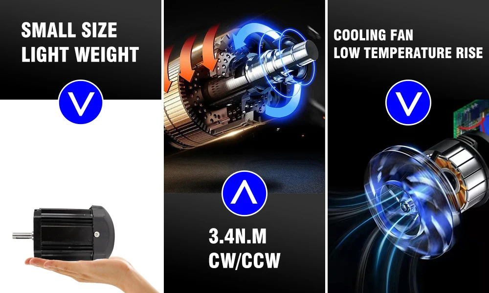 750 Watt Brushless DC Motor/ AC110V 220V Speed Controller/Adjustable speed CW CCW enlarge