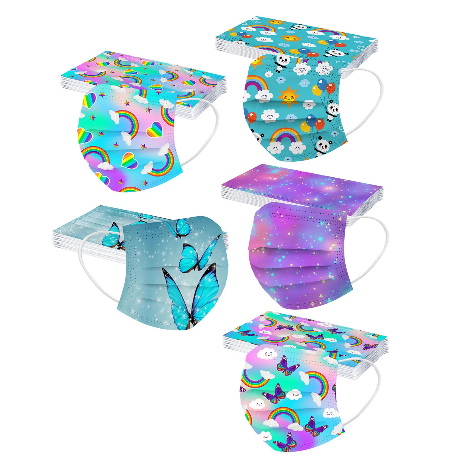 50 шт. детские одноразовые маски для маскарада|Аксессуары костюмов девочек| |