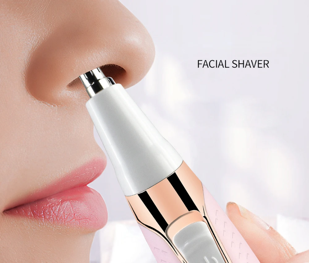 売却 新しいusb電気眉毛トリマーシェーバー顔と鼻毛全身5イン1多機能女性脱毛デバイス