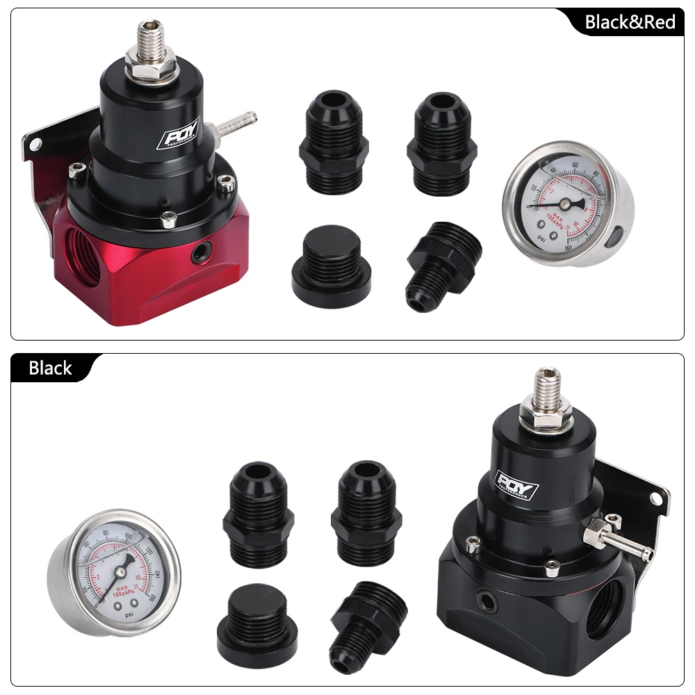 Регулятор давления топлива AN10 PQY EFI (Манометр 0 10/6 psi) 10AN 10/входные и обратные порты