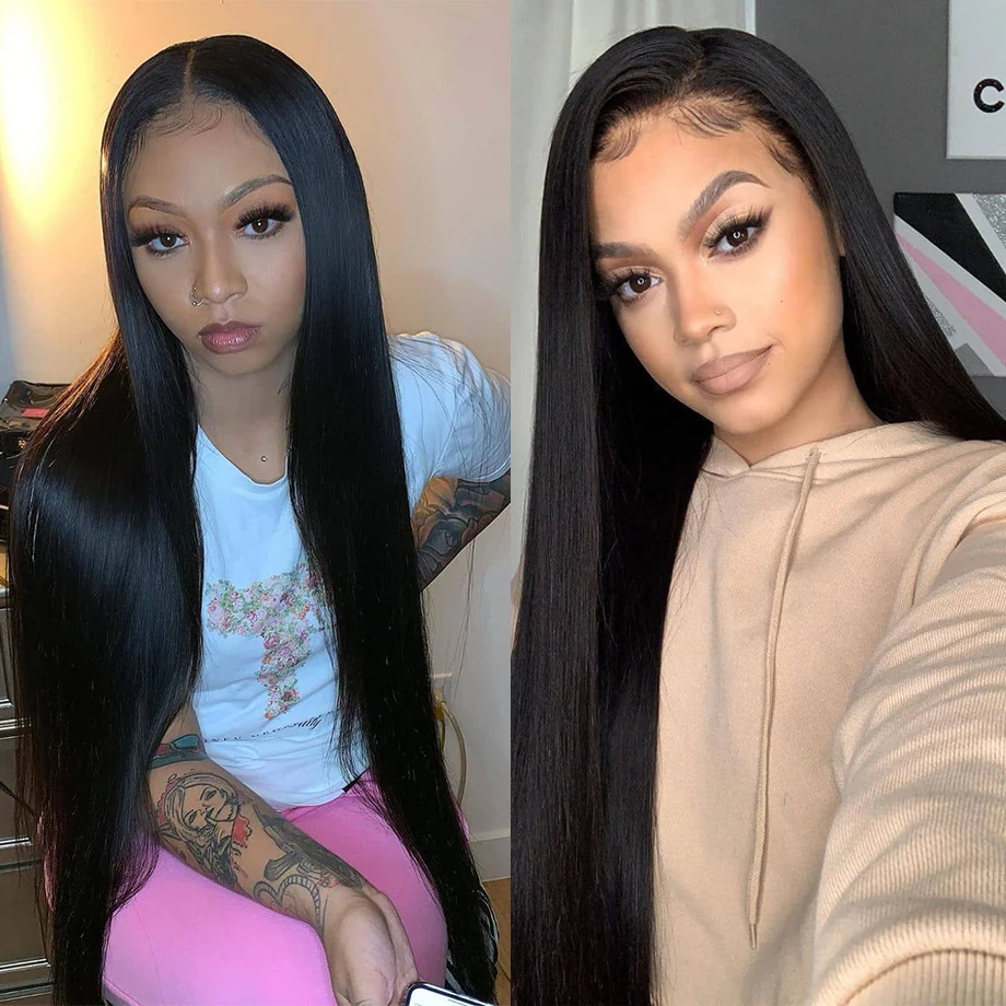 Парики из натуральных волос на фронтальной части 13х4 прямые Hd фронтальные 28 30