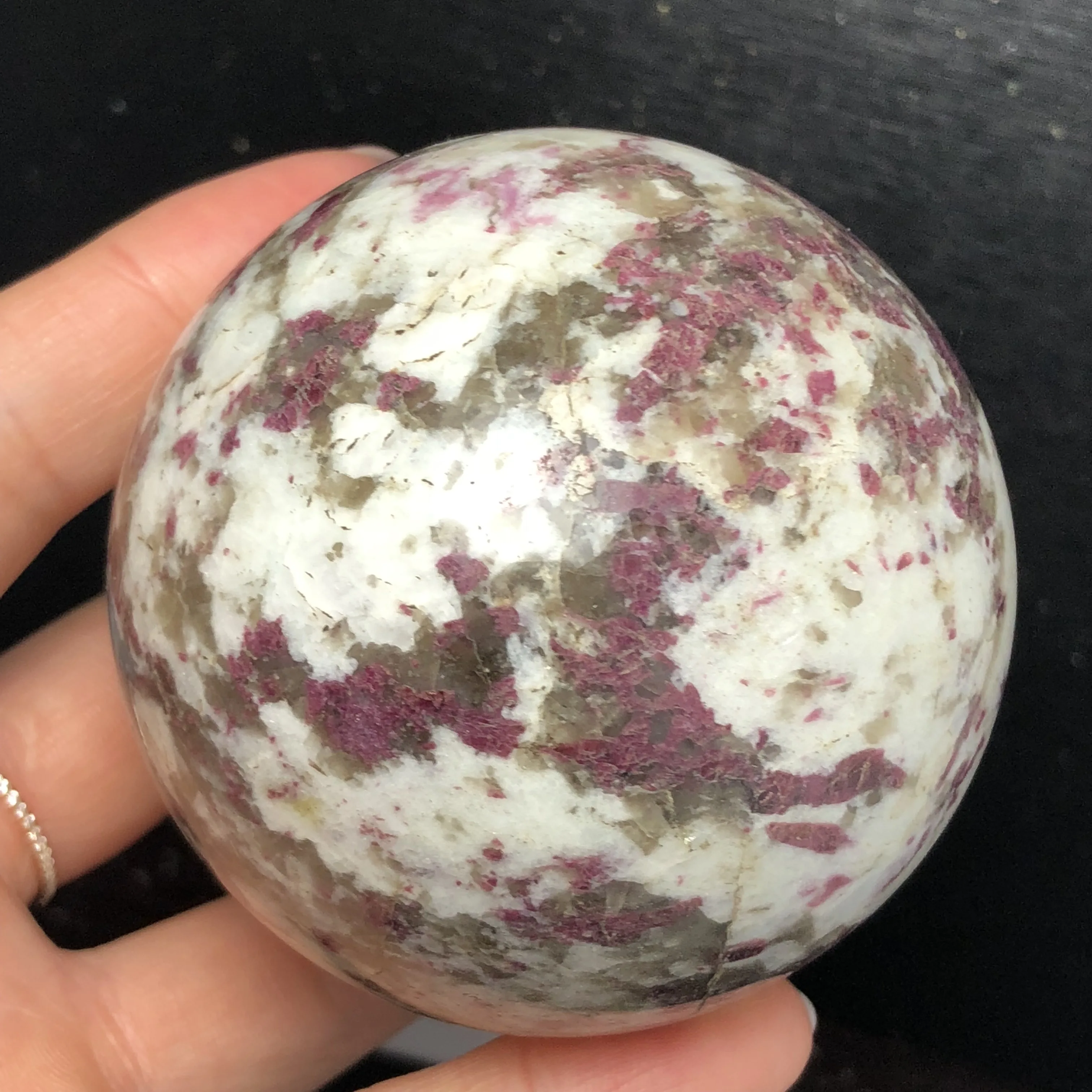 66 мм большой размер красивый натуральный кристалл камень сфера шар драгоценный