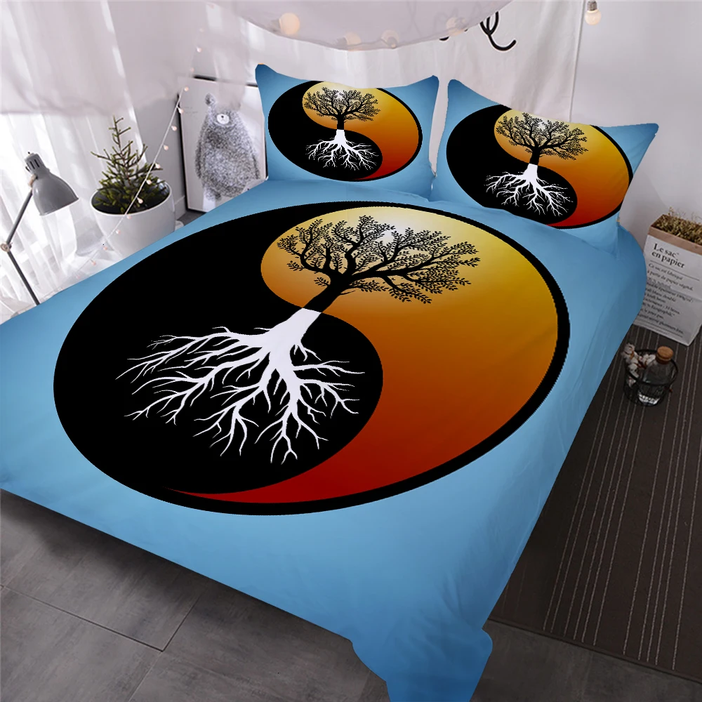 

2/3 Tai Chi Down Quilt Cover 3D Printed Bedding Cover Bed Linen Microfiber Girls Home Textile Bedroom Decoration