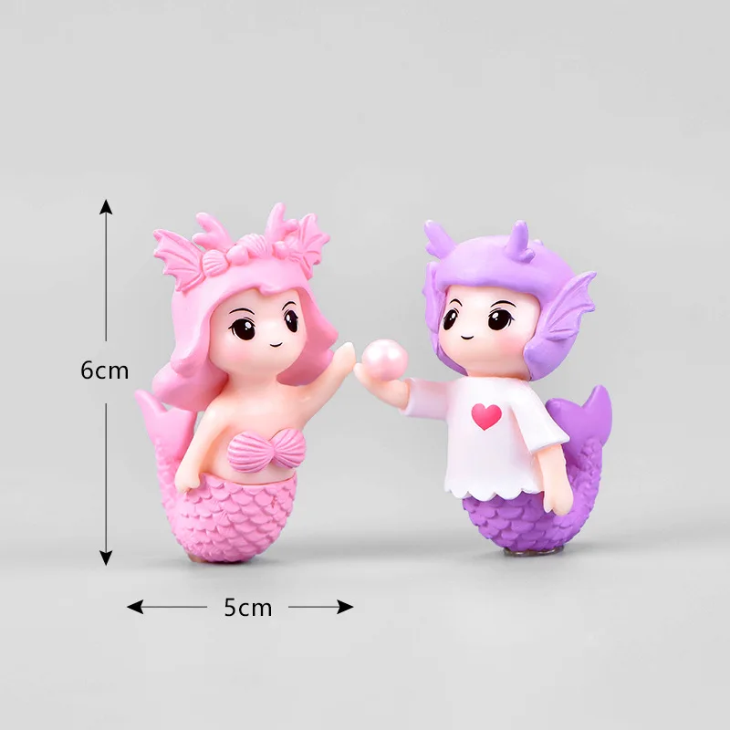 

2pcs Mermaid Couple Micro Landscape DIY Aquarium Fish Tank Cute Little Mermaid Ornament Desk Craft Aquarium Fish Tank Decoration
