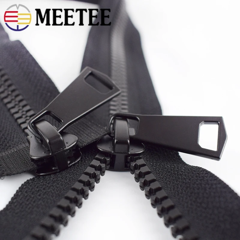 Meetee 2 шт. 60 120 см 8 # полимерная двойная головка молния пуховая куртка молнии Сделай