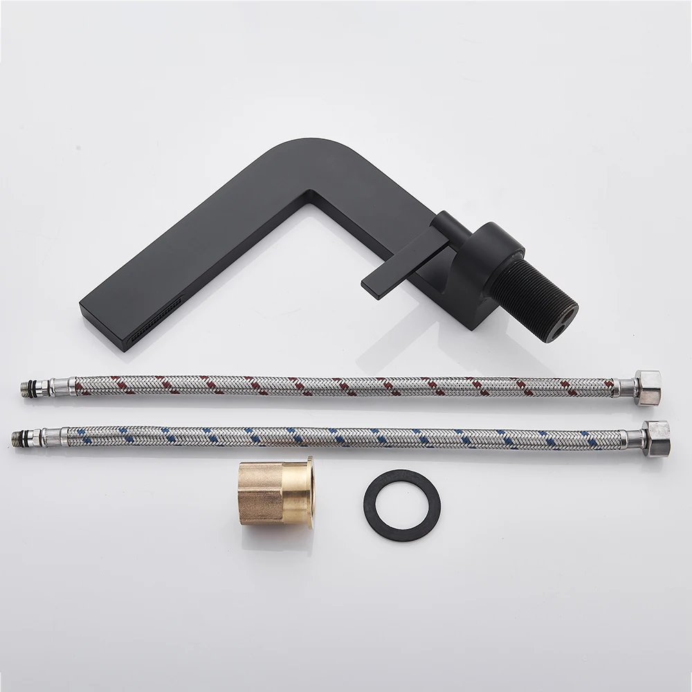 Смесители для умывальника латунный кран белого/черного цвета с квадратным