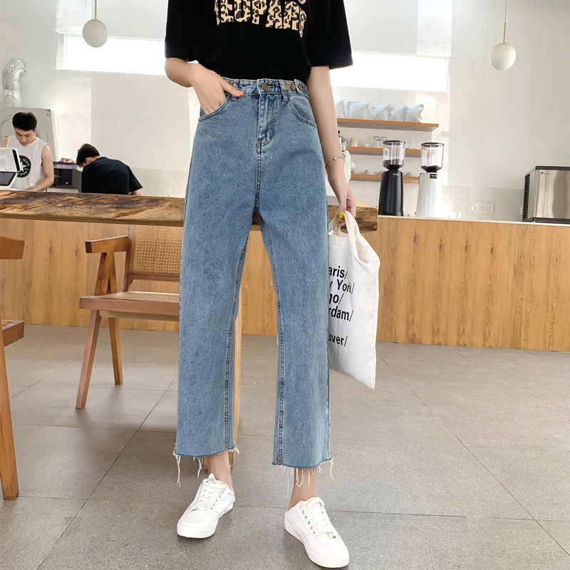 

2021 Denim Trousers Baggy Mom y2k High Waist Women's Fashion Jeans Oversize Pants For Girls Female