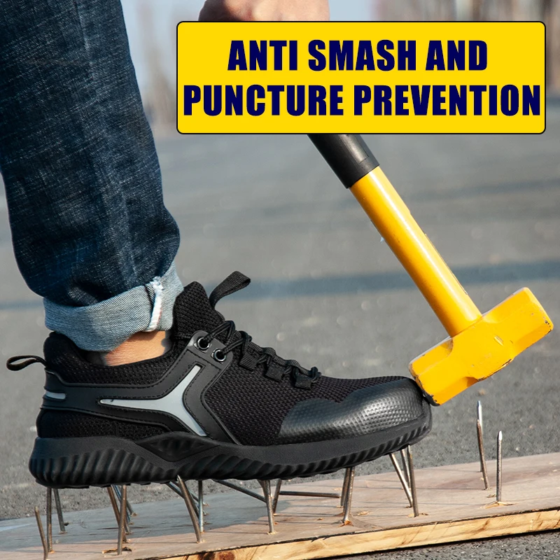 

Men's Safety Shoes HMT Working Boots Safety Tennis Man Work Security Boots for Men Free Shipping Shoes Male Sneakers Shoe Mens