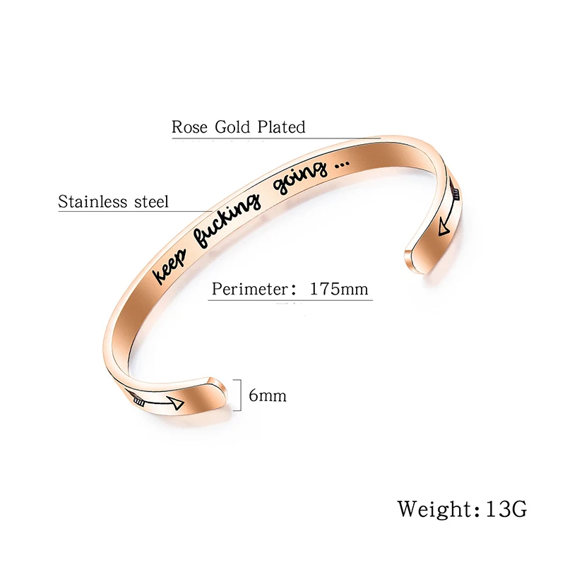 Многоцветные c-браслеты из нержавеющей стали открытые манжеты вдохновляющий