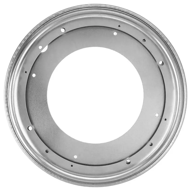 

12 Inch Round Shape Galvanized Turntable Rotating Swivel Plate Kitchen & Display Table Hardware Promotion