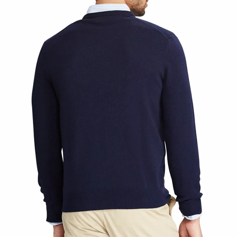 Мужские свитера с круглым вырезом Повседневные вязаные мужские пуловеры из 100%