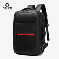 ozuko expandable men backpack large capacity laptopcomputer backpacks male casual usb charging travel bag waterproof mochila