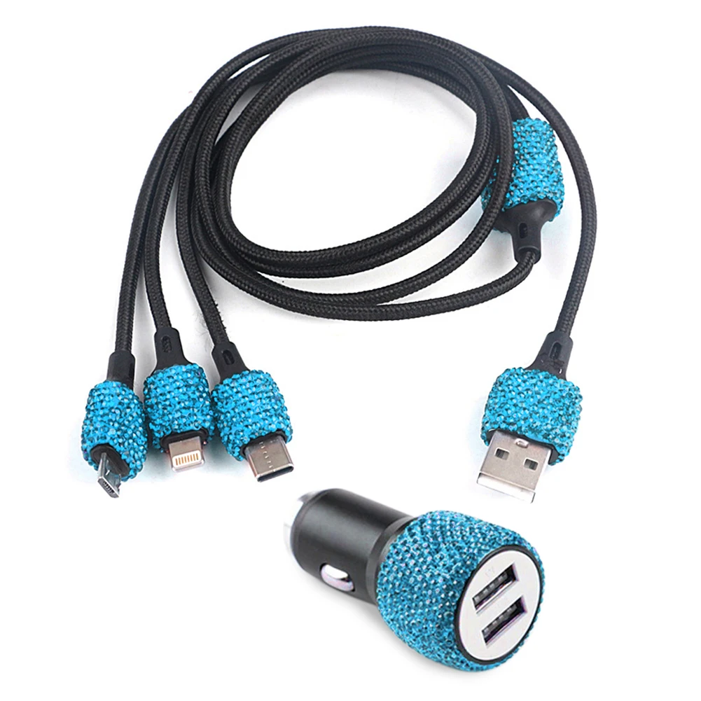 Автомобильное зарядное устройство Bling 5 В 2 1 А двухпортовый Автомобильный