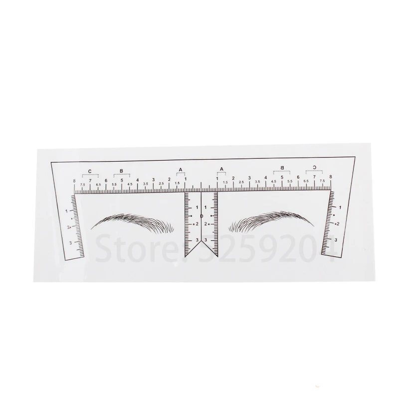 Линейка одноразовая Полуперманентная для бровей 200 шт. татуаж линейка наклейки