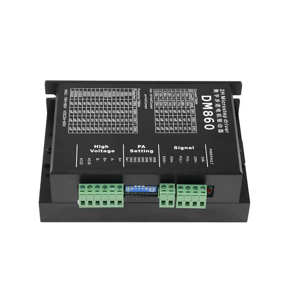 Драйвер шагового двигателя Cintroller DM860 микрошаговый двигатель бесщеточный корпус