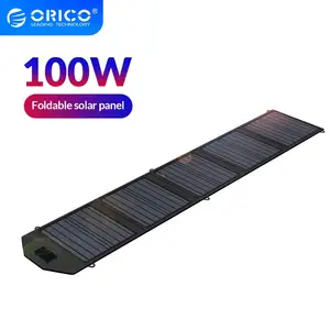 ORICO 100W Waterproof Foldable Solar Panel 18V 5.5A Max USB DC Charger For Mobile Phone Power Station Outdoor Charging ORICO 100W Waterproof Foldable Solar Panel 18V 5.5A Max USB DC Charger For Mobile Phone Power Station Outdoor Charging