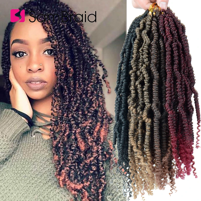 Самкоса Весна Твист волосы 12 дюймов вязанные синтетические плетеные для