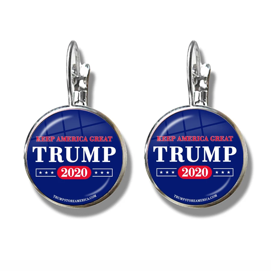 Женские серьги Trump 2020 американский Американский выбор Стеклянные Кабошоны
