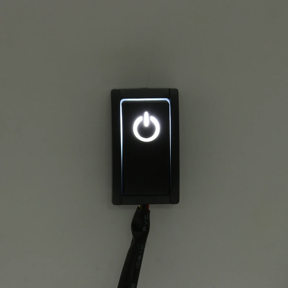 

1 Pc DC12V/200mA Car Auto Interior DIY Mount Push Button Latching Turn ON/OFF Switch Sticker LED Light RV Truck Black
