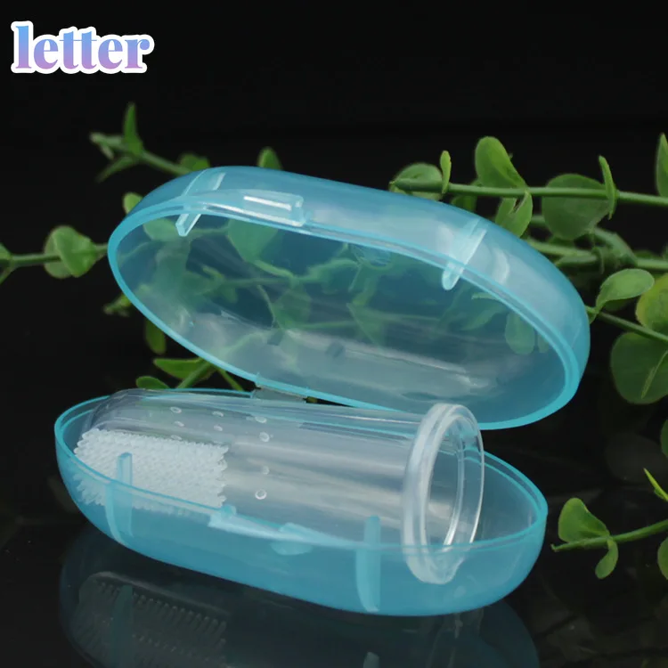 

Healthy Baby Infant teether Soft Silicone Finger Toothbrush with Box Teether Cleaning Gum Massager Brush teether