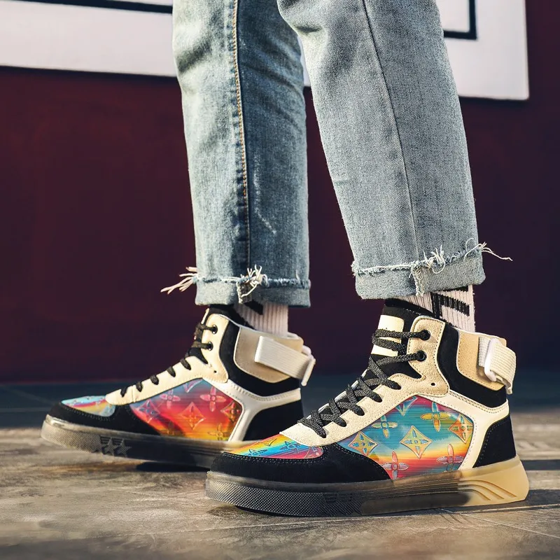 

Autumn/Winter Men casual shoes Fashion Breathable Board Shoes High Top Men Casual Shoes Comfortable Outdoor Classic Women Shoes