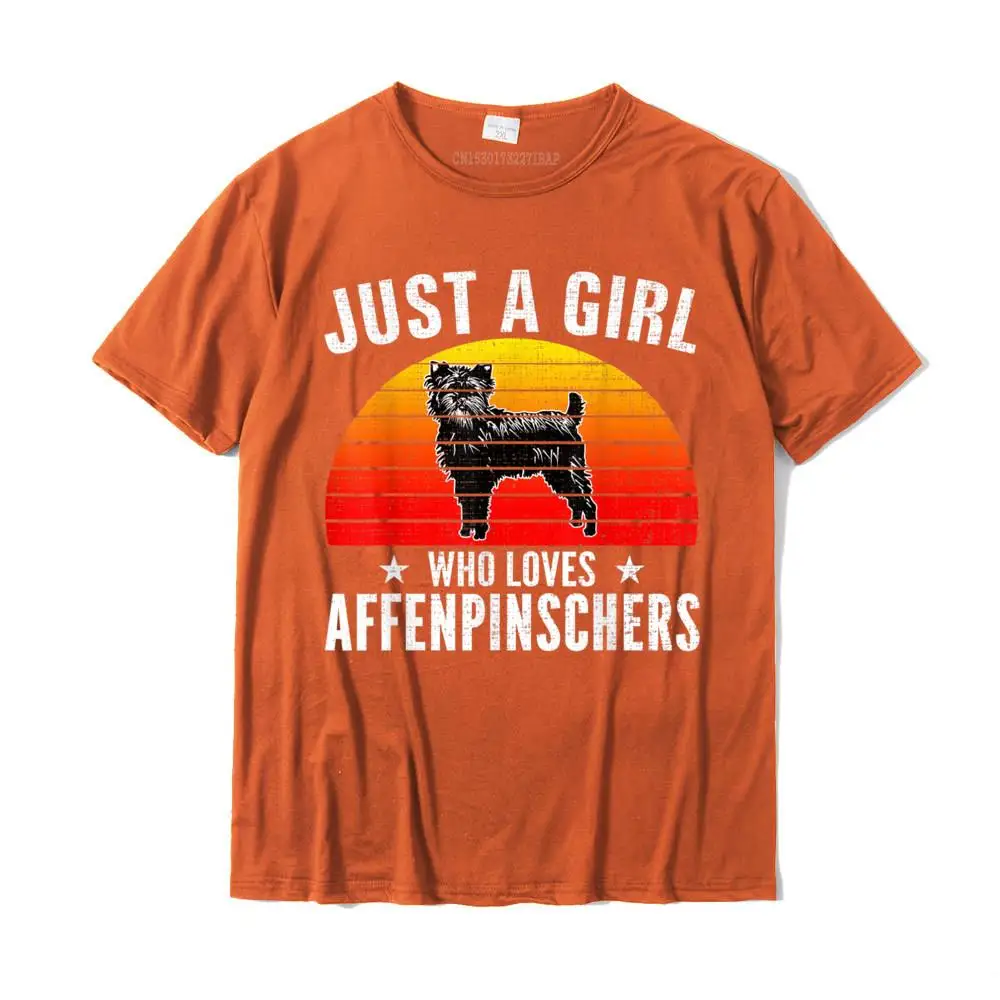 Ретро футболка с надписью Just A Girl Who Loves Affenpinschers забавный подарок для женщин