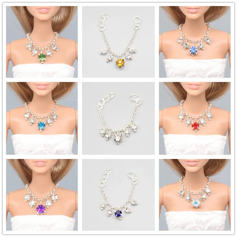 

Rhinestone necklace Jewelry Ornaments / Doll Accessories DIY Cosplay For Baby Toy 1/6 Xinyi Barbie FR Doll, barbie accessories