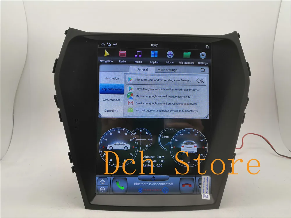 10,4 дюймов вертикальный экран Tesla стиль Android 8,1 автомобильный DVD gps плеер для hyundai santa Fe Ix45 2013- навигация PX6 CARPLAY