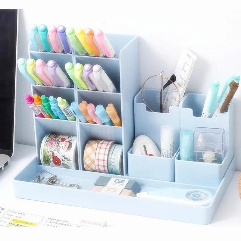 Pen Pencil Holder Case Desk Organizer For Office School Stationery Supplies Desktop Cosmetic Sundries Storage Holders Box | Багаж и сумки