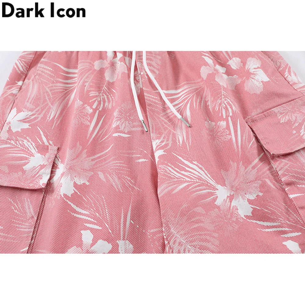 

Dark Icon Floral Side Pocket Men's Shorts Summer Half Length Shorts Man 3 Colors