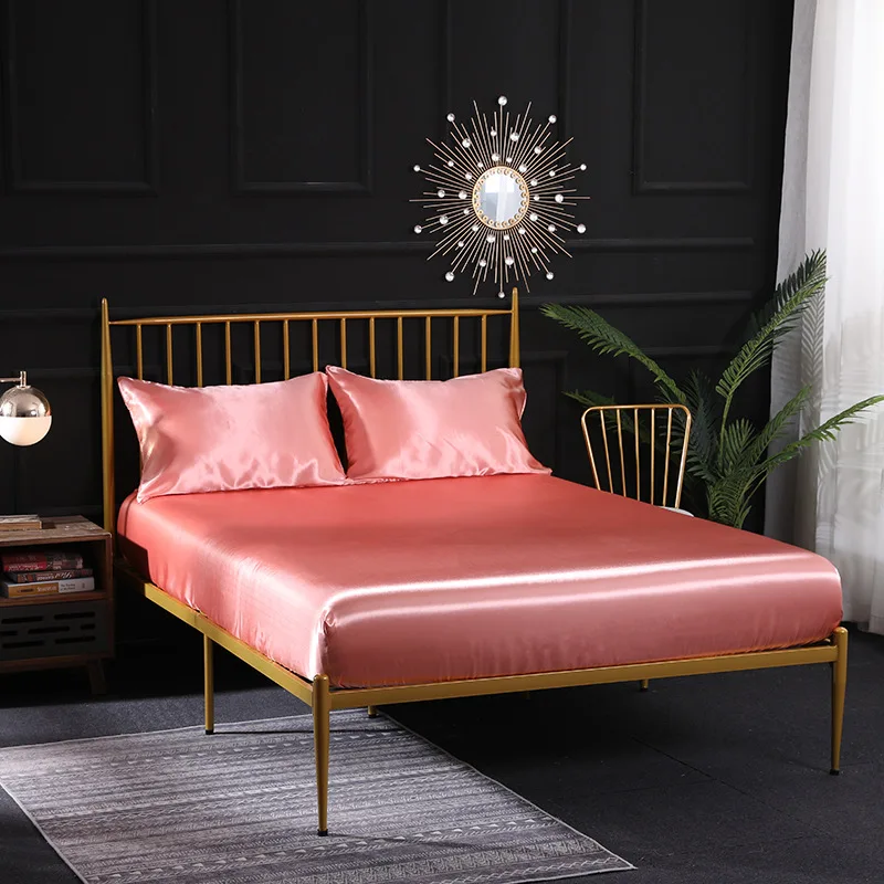 Однотонное роскошное постельное белье с наволочкой белое серое Современное