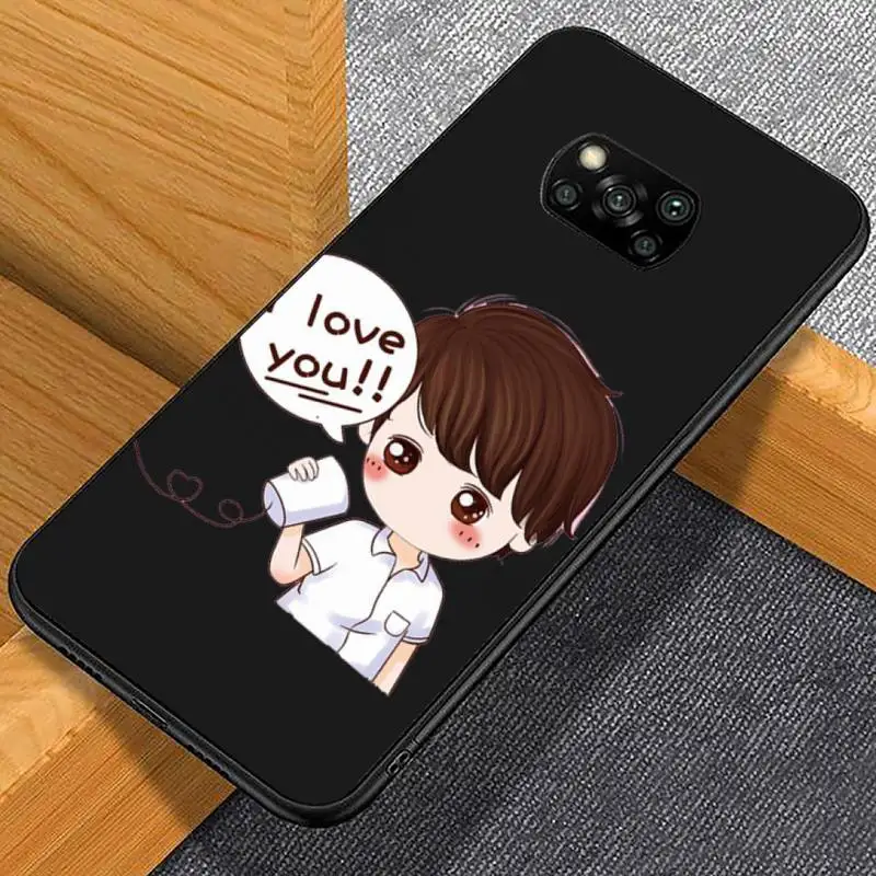 

Cartoon couple BFF Phone Case For Xiaomi redmi note mi 7 8 9 10 a s t pro max 4G 5g shell coque