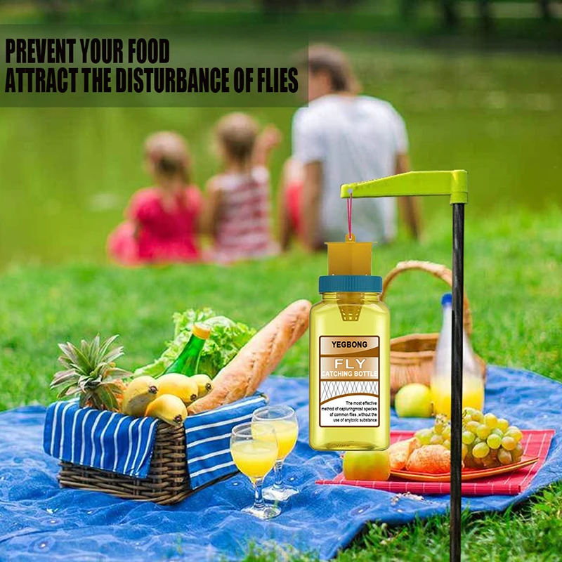 

Wasp Trap Fruit Fly Capture Solar Powered LED Light Orchard Non-toxic Waterproof Insect Killer Pest Control Gardening Tools