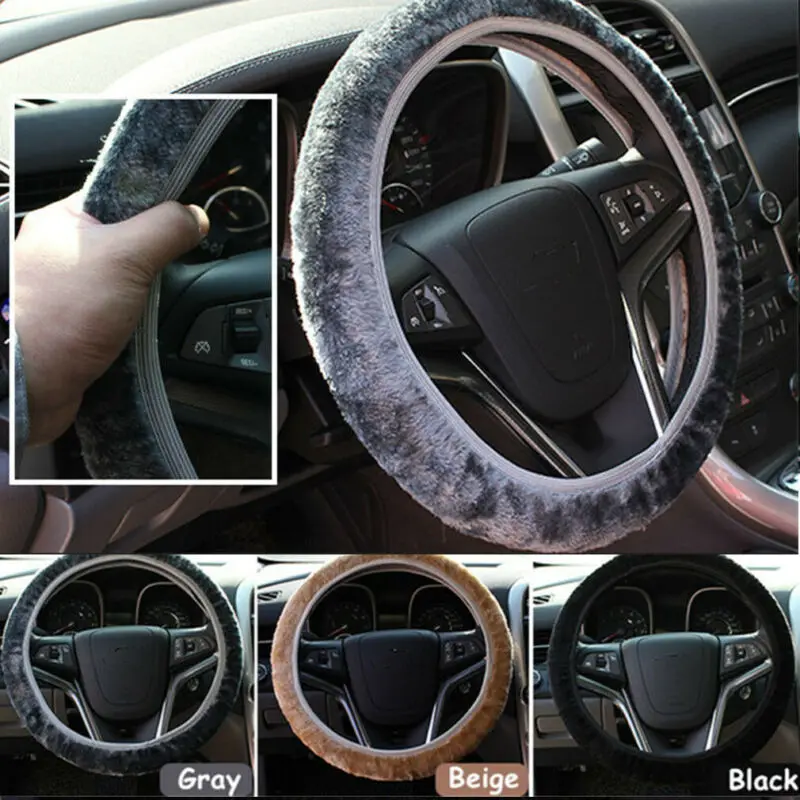 1 шт. чехол рулевого колеса автомобиля набор мягкая шерсть бархат короткий