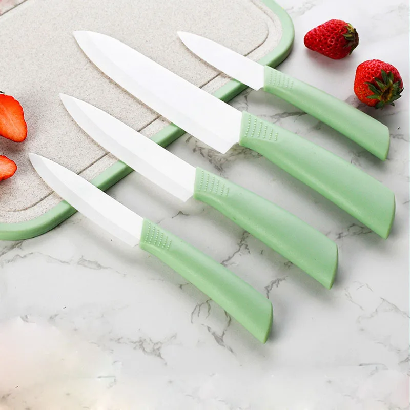 

Ceramic Knives Includes 6" Chef Knife 5" Utility Knife 4" Fruit Knife 3" Paring Knife For Cutting Slicing Cubing Accessories