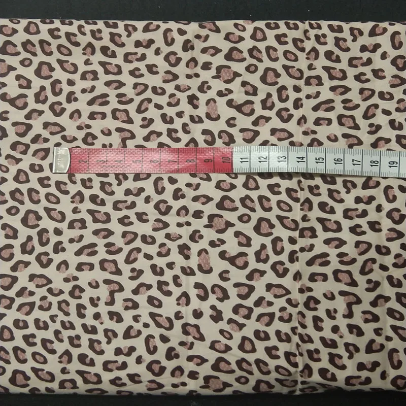 Сексуальное бежевое коричневое леопардовое платье из 100% хлопка 50x150 см