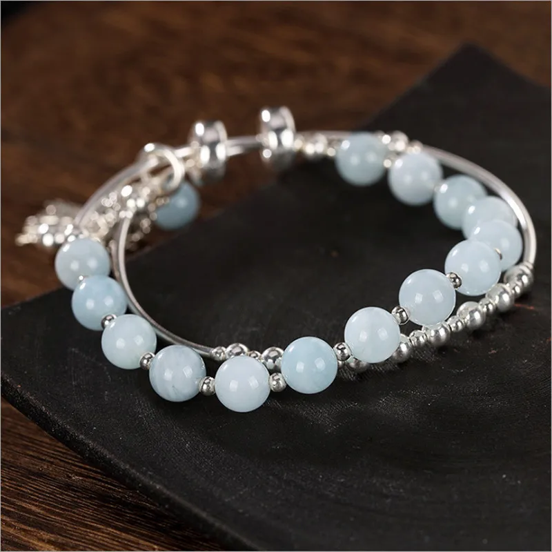 Uglyless Популярные 2-слойные настоящие серебряные бусины Бесконечность Браслеты