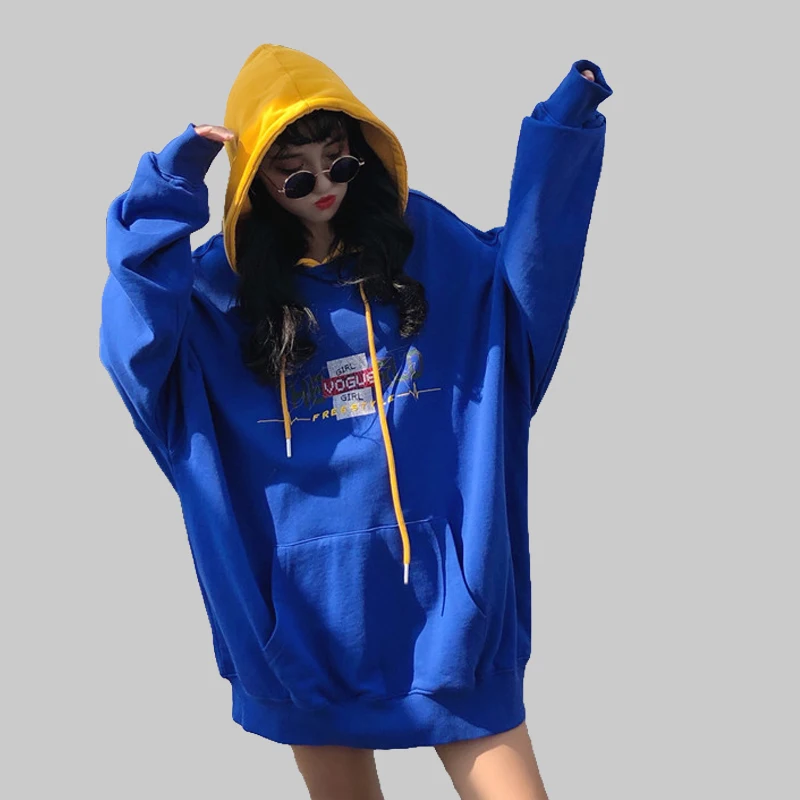 

Женская толстовка с длинным рукавом, однотонная Повседневная Спортивная кофта, два цвета, 2019